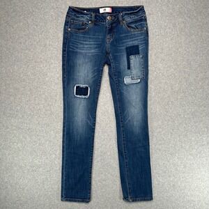 Cabi Slim Boyfriend Jeans Blue Patchwork Medium Wash Denim 5308 Womens Size 4